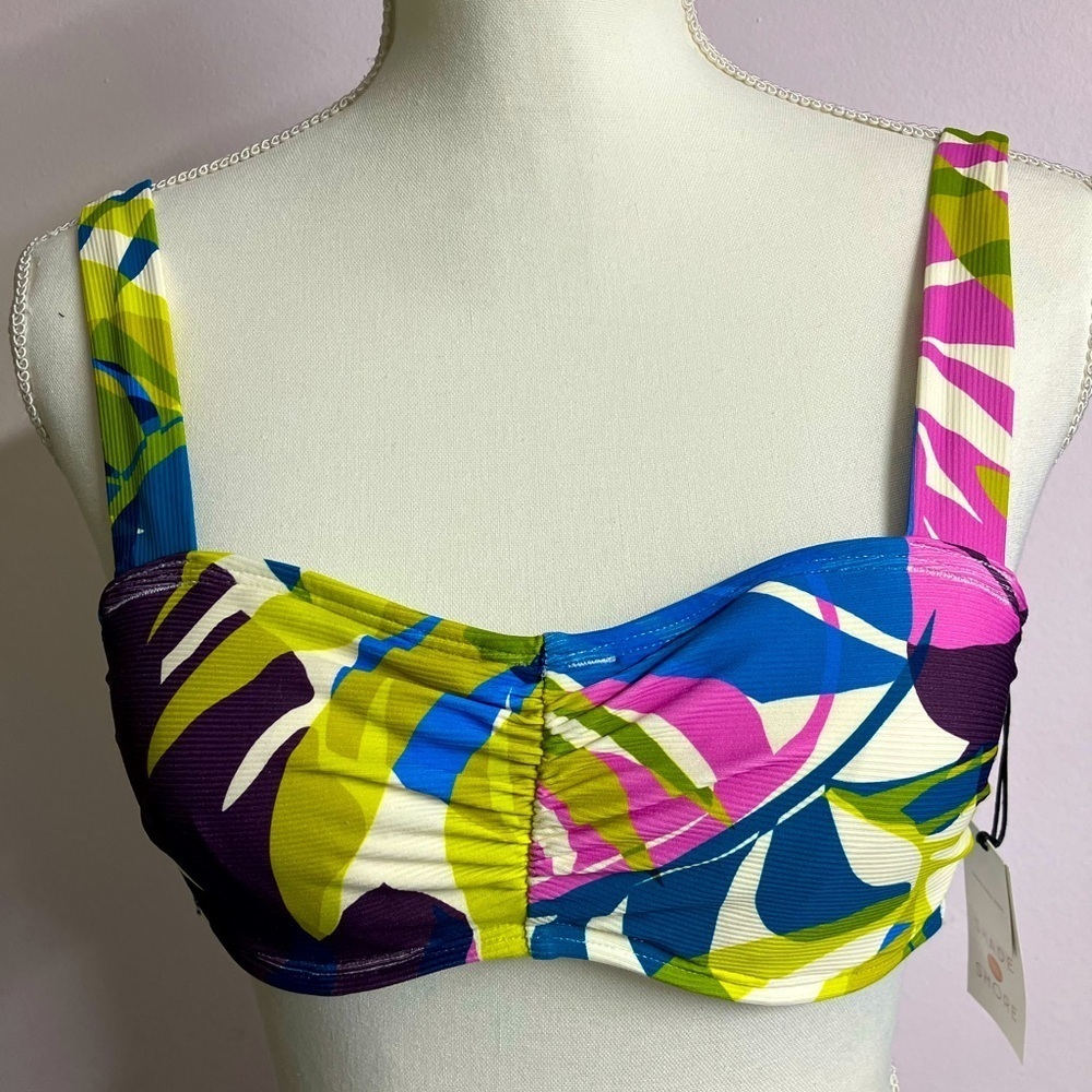 Shade & Shore Women’s Bikini Top, Size 34B, Multicolored, NWT